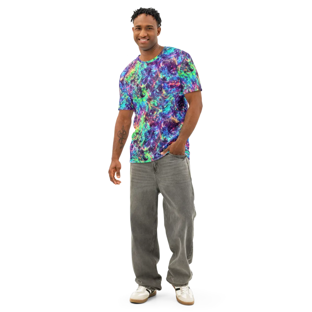 Spectral Voltage on Men's Cotton Crew Neck T-Shirt — Front