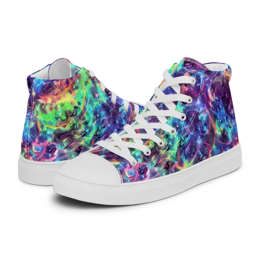 Spectral Voltage on a Men's High Top Canvas Shoes