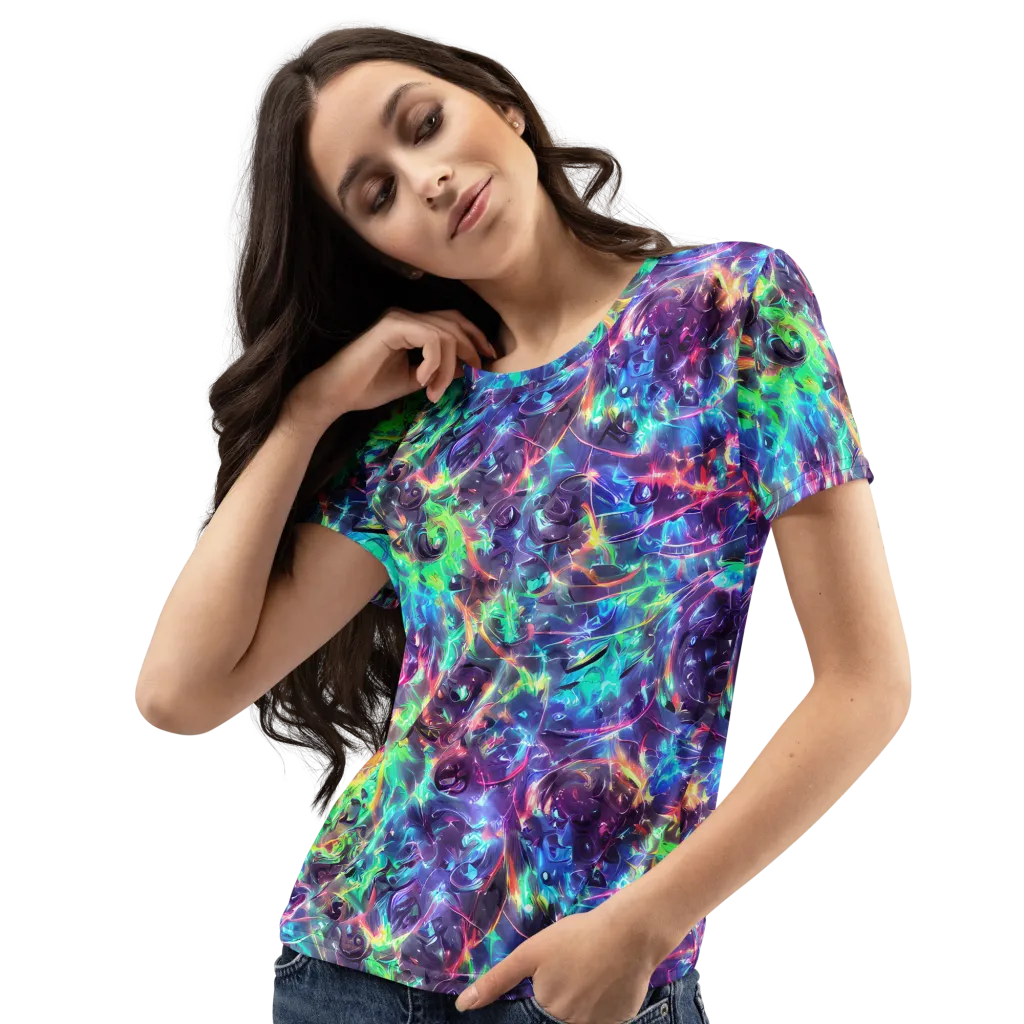 Spectral Voltage on Women's Crew Neck T-Shirt — Left Front