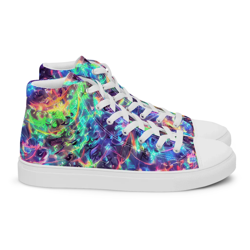 Spectral Voltage on Women's High Top Canvas Shoes — Right
