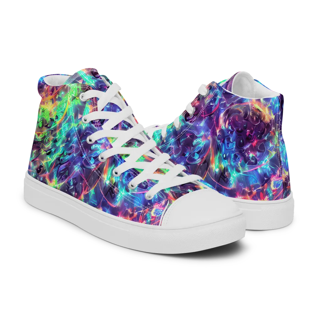 Spectral Voltage on Women's High Top Canvas Shoes — Right