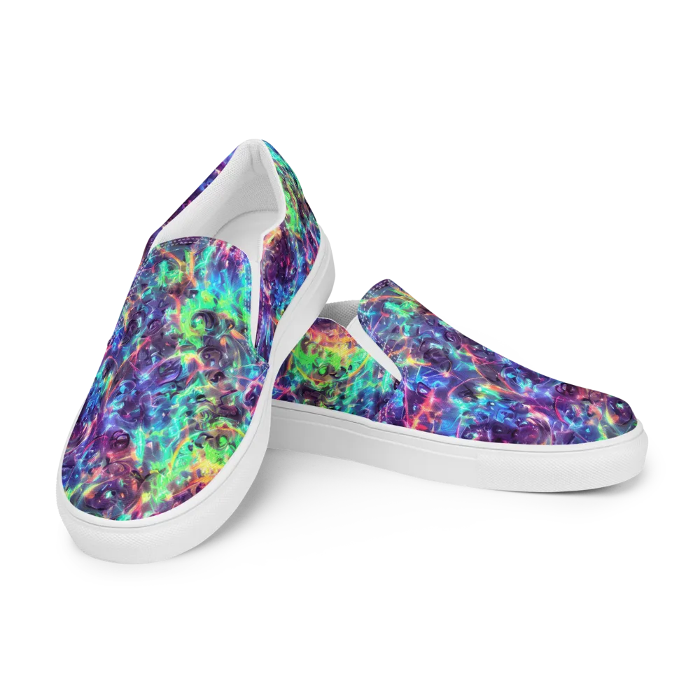 Spectral Voltage on Men's Slip-On Canvas Shoes — Left Front