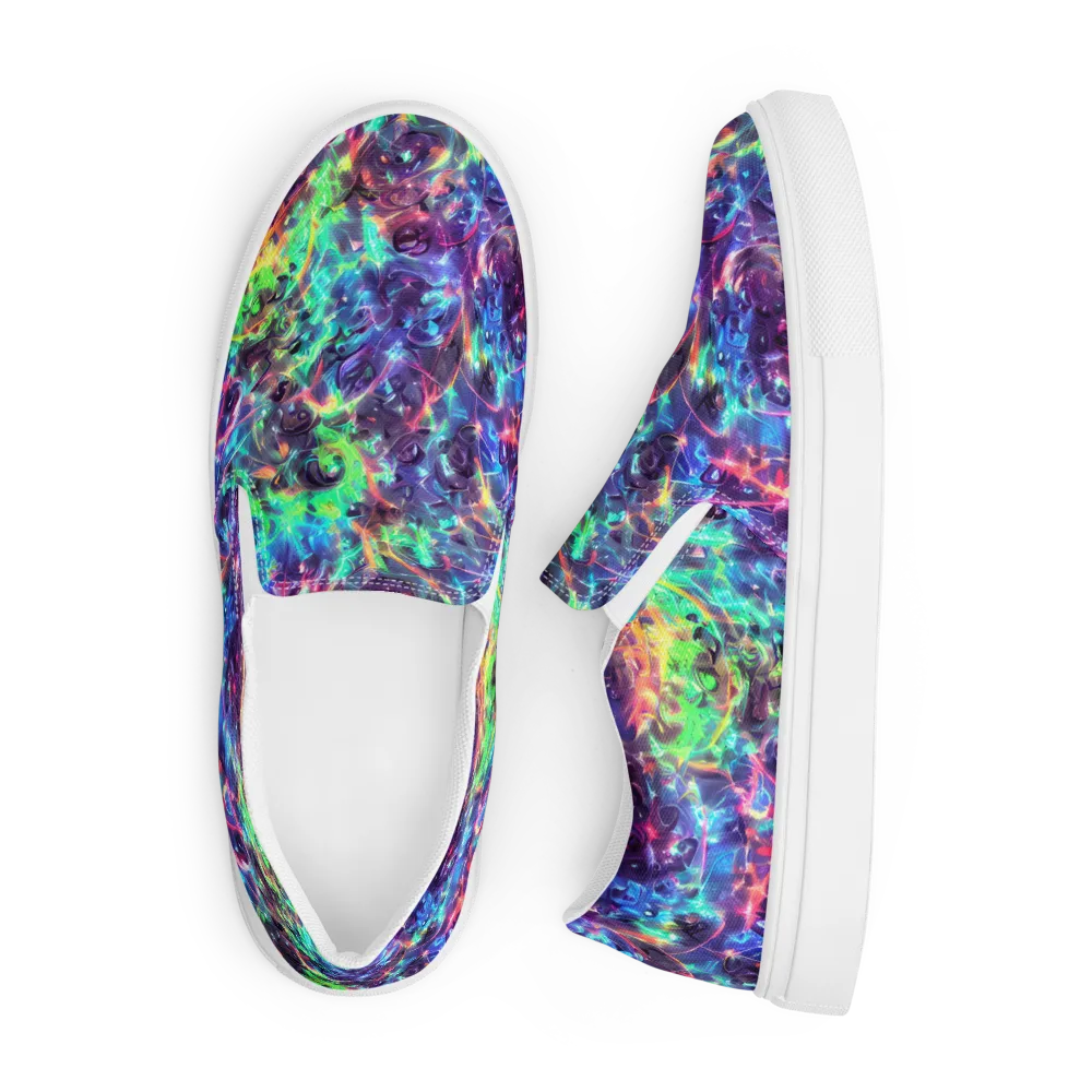 Spectral Voltage on Men's Slip-On Canvas Shoes — Front