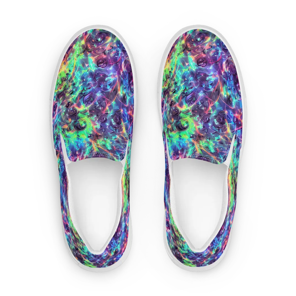 Spectral Voltage on Women's Slip-On Canvas Shoes — Front