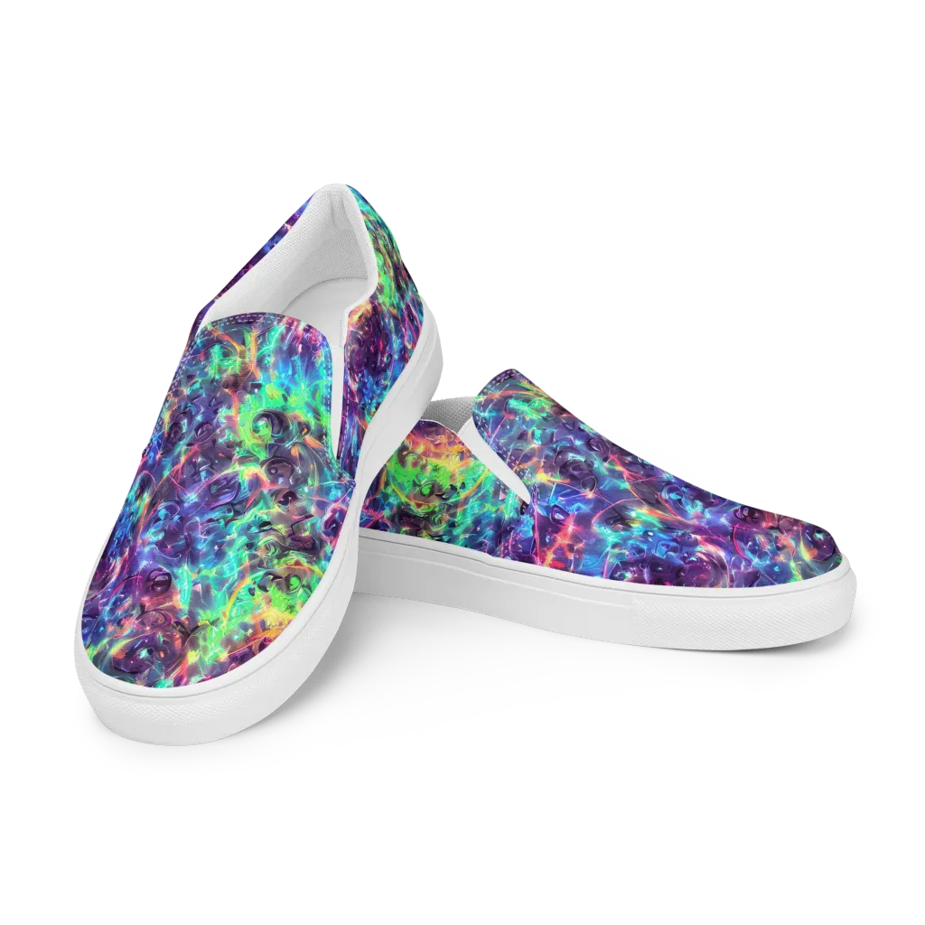 Spectral Voltage on Women's Slip-On Canvas Shoes — Left Front