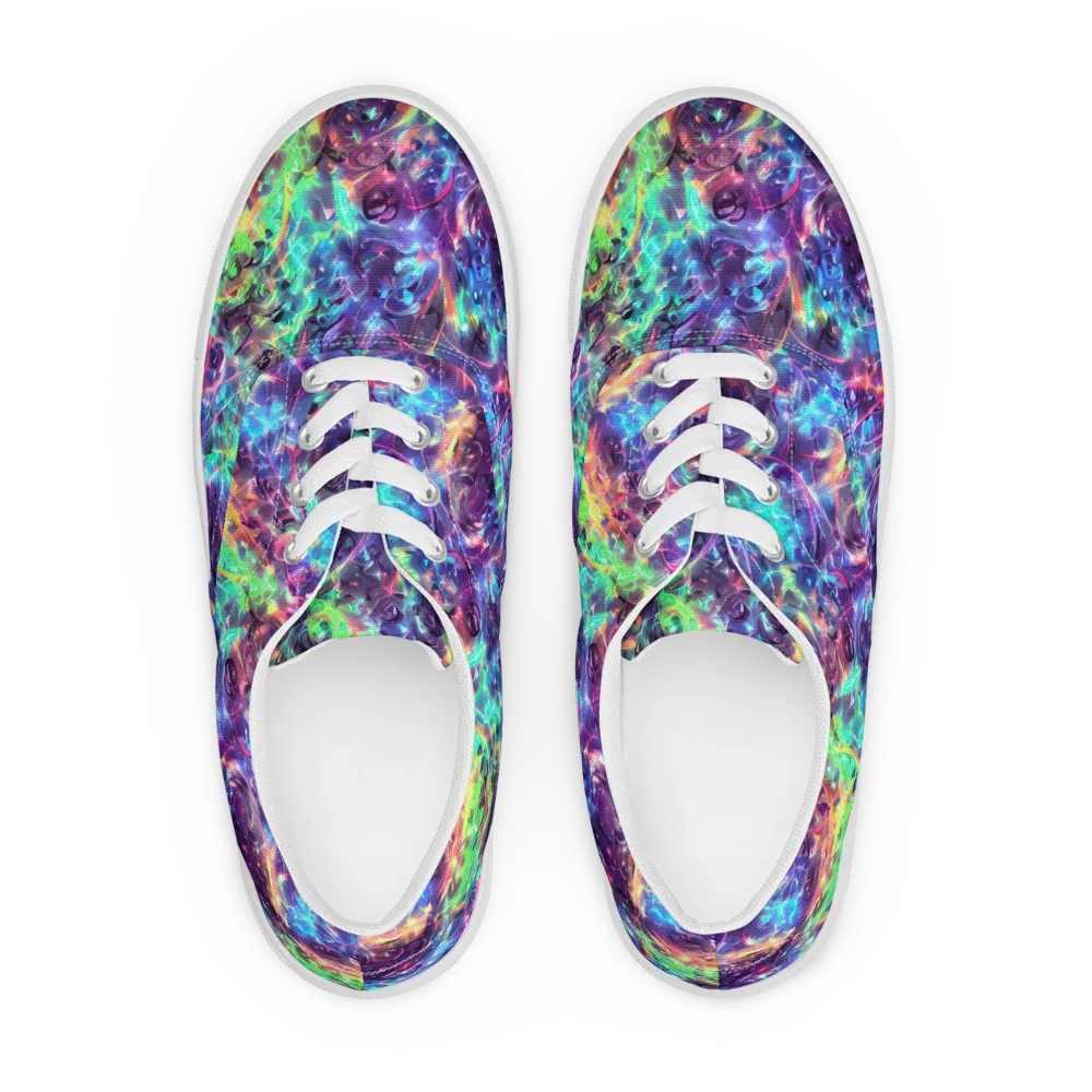 Spectral Voltage on Men's Lace-Up Canvas Shoes — Front