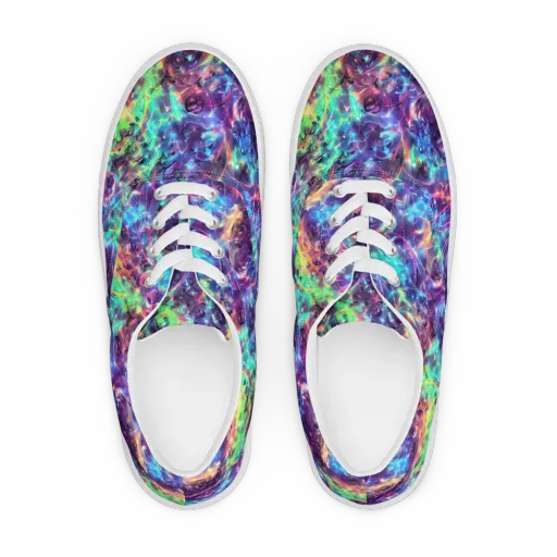 Spectral Voltage on a Men's Lace-Up Canvas Shoes