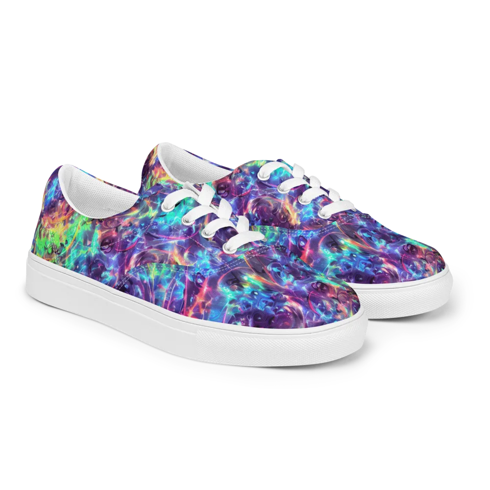 Spectral Voltage on Men's Lace-Up Canvas Shoes — Right Front