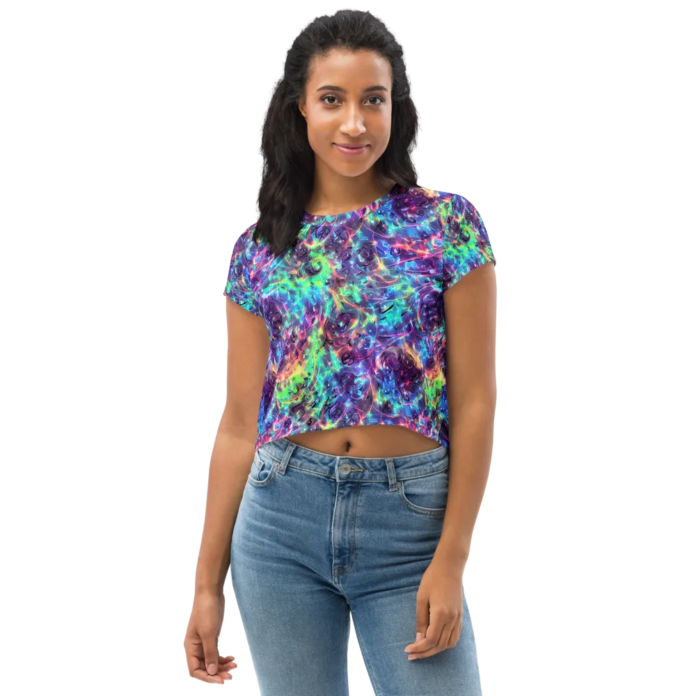 Spectral Voltage on Crop Tee — Front