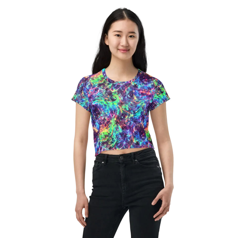 Spectral Voltage on Crop Tee — Front