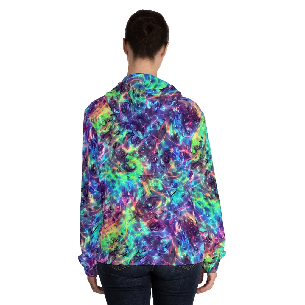 Spectral Voltage on Women's Full-Zip Hoodie — Back On Person