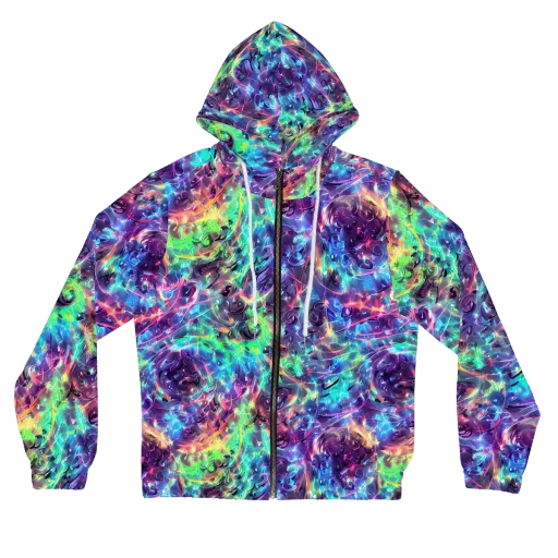 Spectral Voltage on a Women's Full-Zip Hoodie