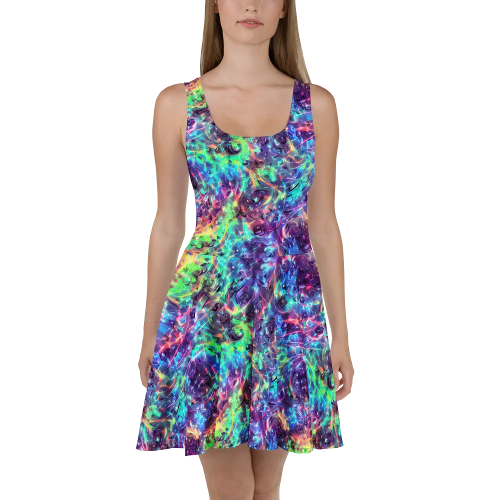 Spectral Voltage on Skater Dress — Front