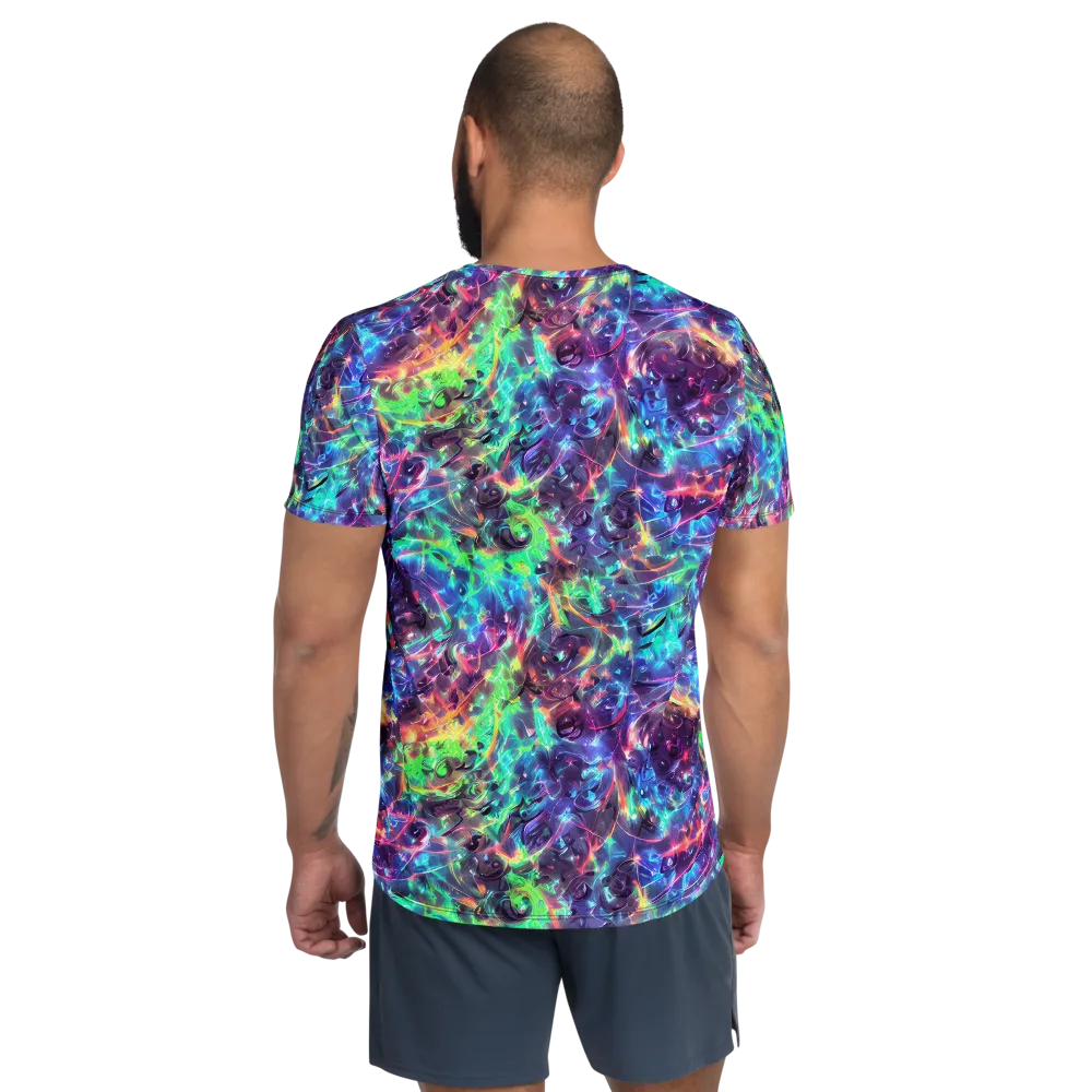 Spectral Voltage on Men's Athletic T-Shirt — Back