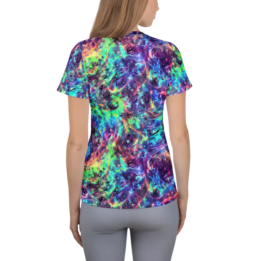Spectral Voltage on Women's Athletic T-Shirt — Back