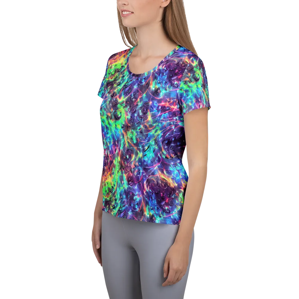 Spectral Voltage on Women's Athletic T-Shirt — Left