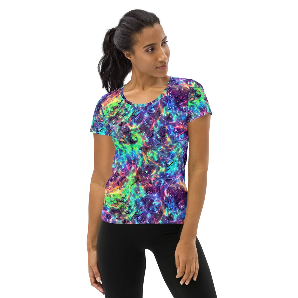 Spectral Voltage on Women's Athletic T-Shirt — Front
