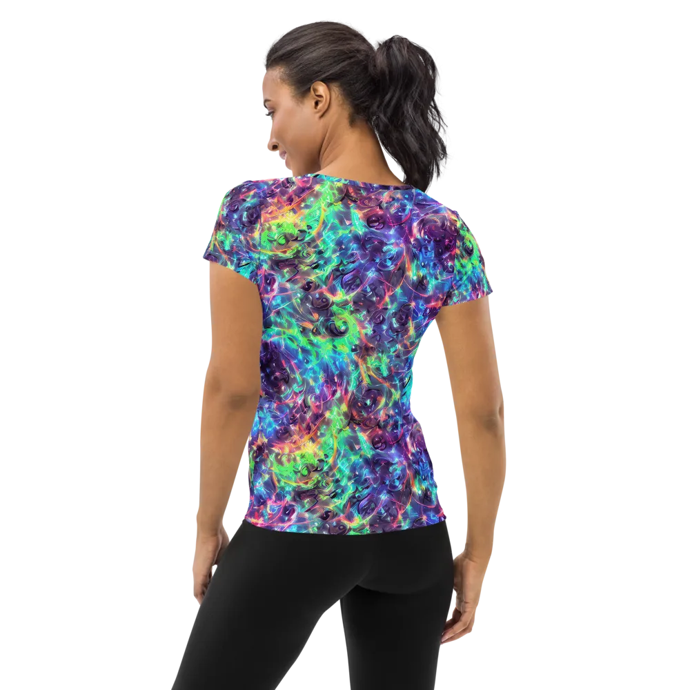 Spectral Voltage on Women's Athletic T-Shirt — Back