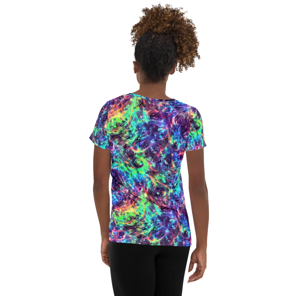Spectral Voltage on Women's Athletic T-Shirt — Back