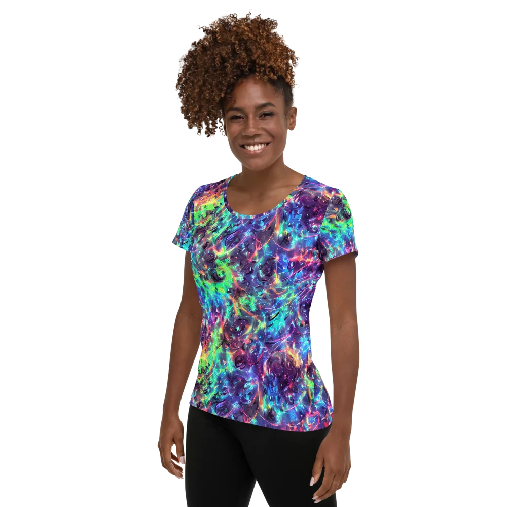 Spectral Voltage on Women's Athletic T-Shirt — Left