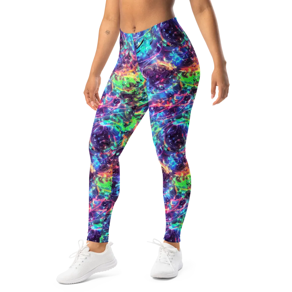 Spectral Voltage on Leggings — Left Front