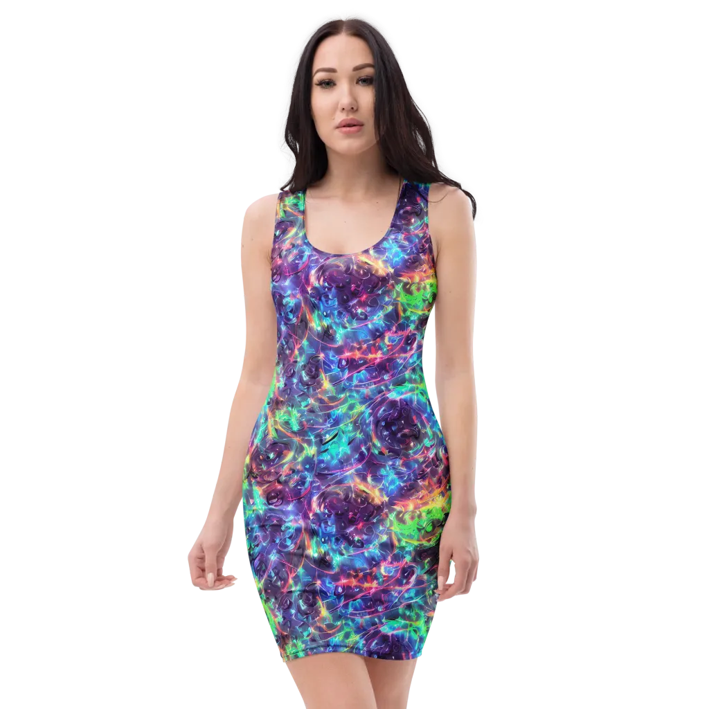 Spectral Voltage on Bodycon Dress — Front