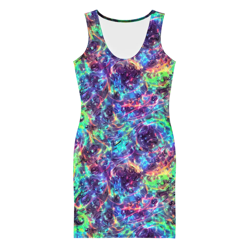 Spectral Voltage on Bodycon Dress — Front