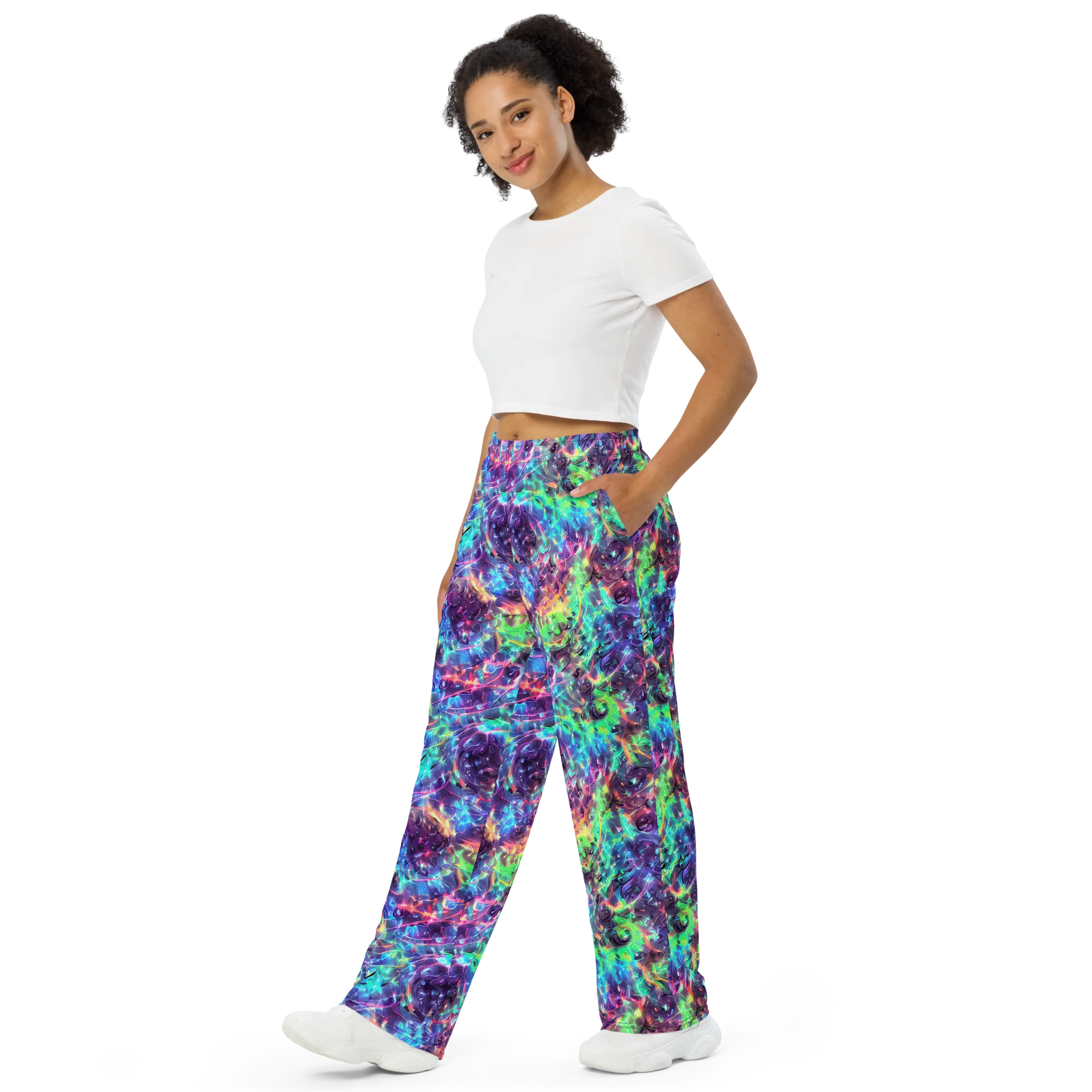 Spectral Voltage on Wide-Leg Pants — Left Front