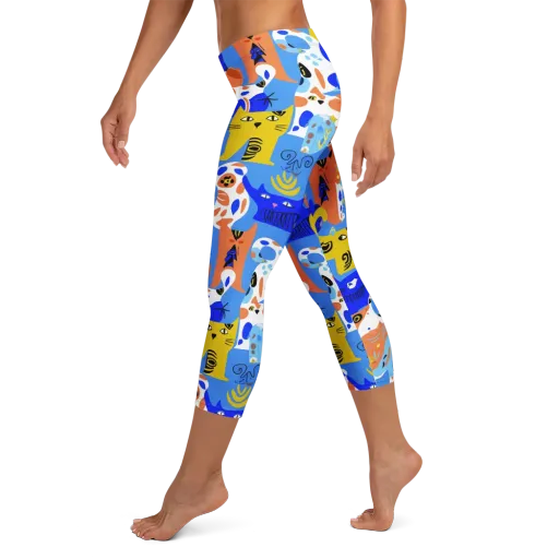 Electric Catwalk on a Capri Leggings