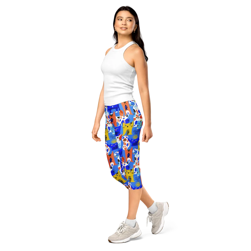 Electric Catwalk on Capri Leggings — Left Front