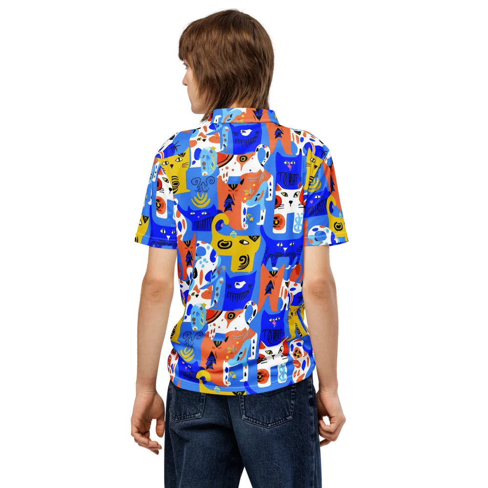Electric Catwalk on Men's Slim Fit Polo Shirt — Back