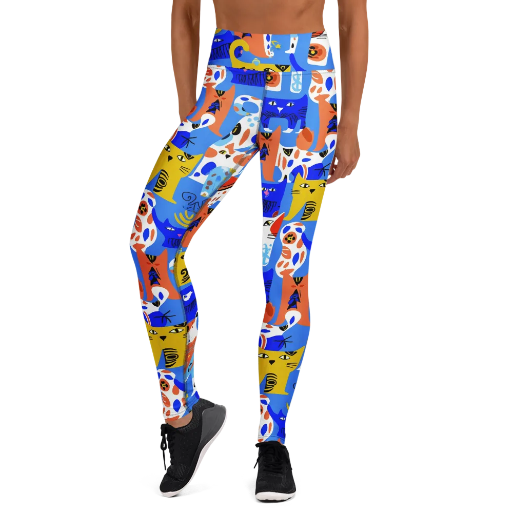 Electric Catwalk on Yoga Leggings — Front