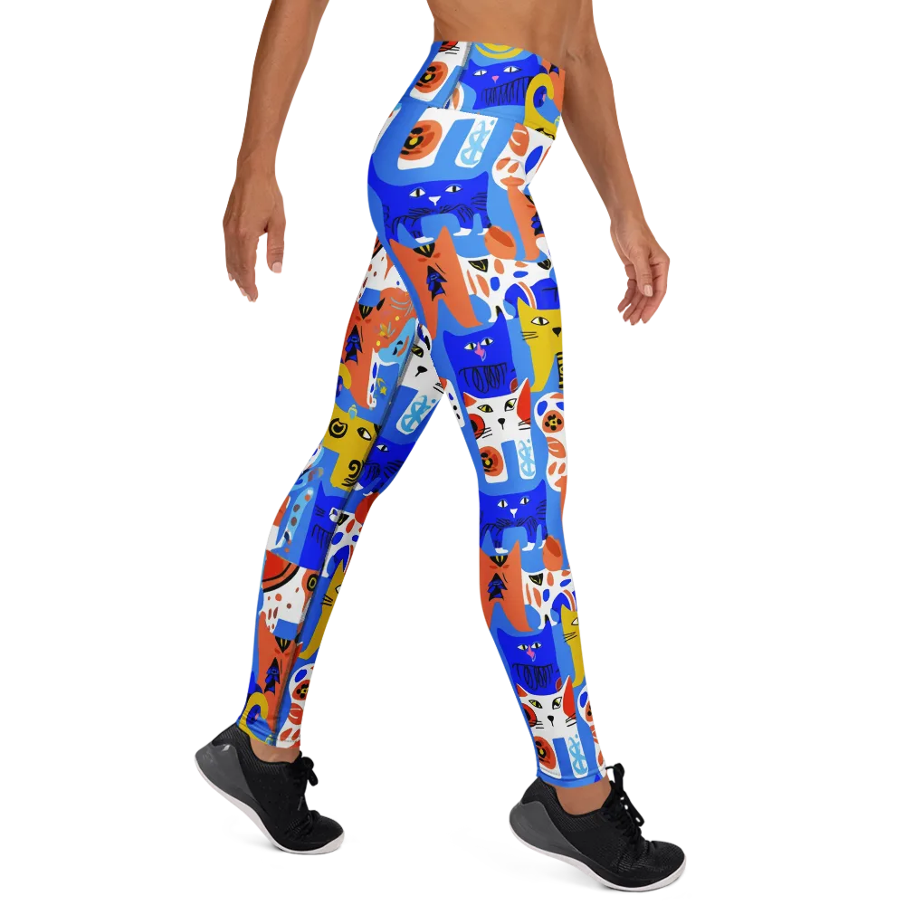 Electric Catwalk on Yoga Leggings — Right