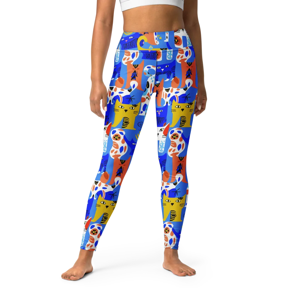 Electric Catwalk on Yoga Leggings — Front