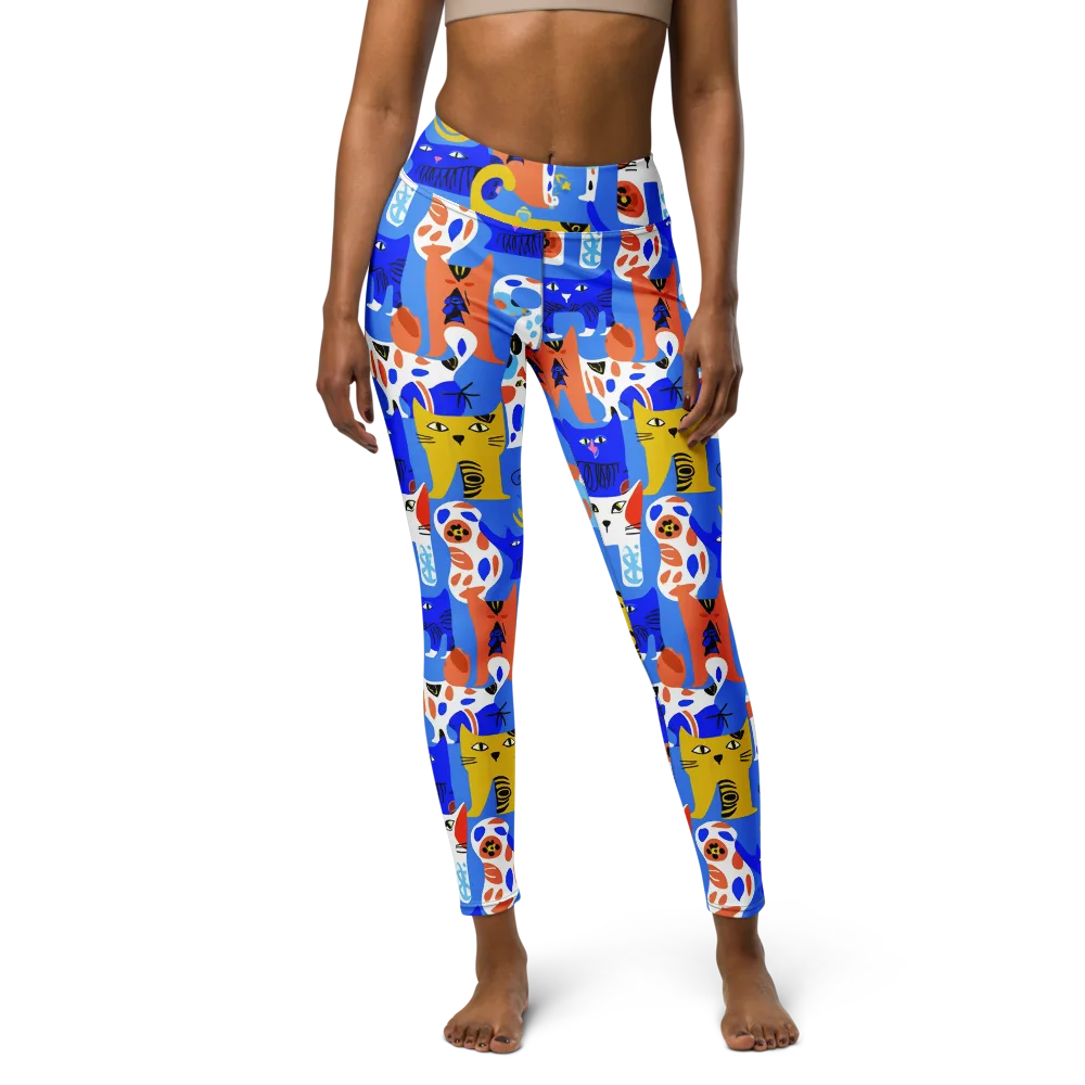 Electric Catwalk on Yoga Leggings — Front