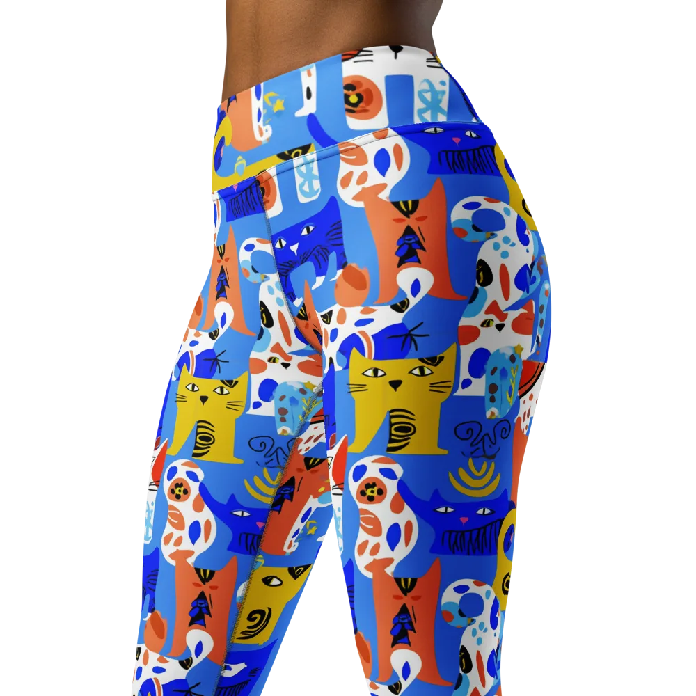 Electric Catwalk on Yoga Leggings — Left Front