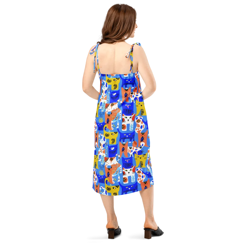 Electric Catwalk on Slip Dress — Back