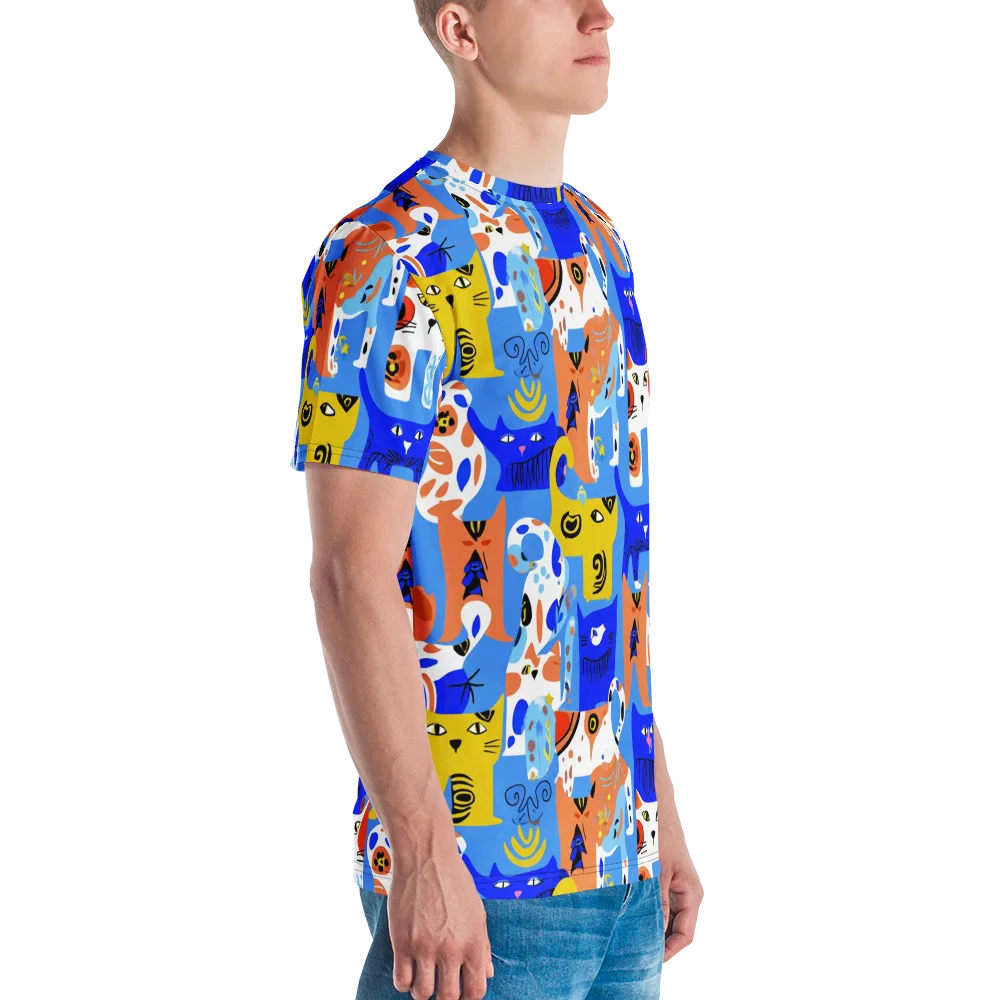 Electric Catwalk on Men's Crew Neck T-Shirt — Right