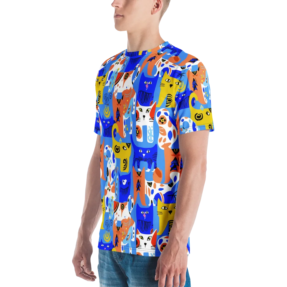 Electric Catwalk on Men's Crew Neck T-Shirt — Left