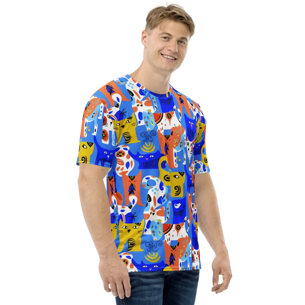 Electric Catwalk on Men's Crew Neck T-Shirt — Right