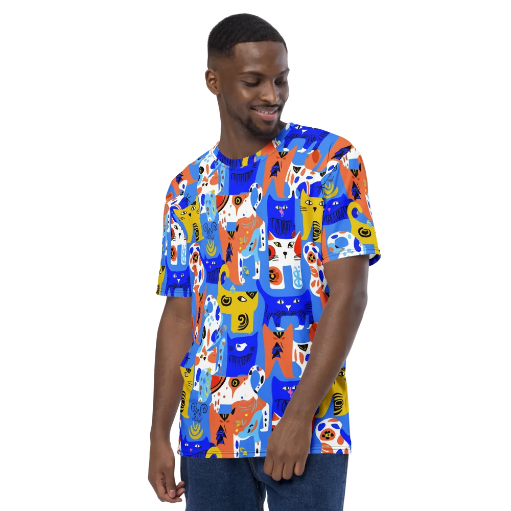 Electric Catwalk on Men's Crew Neck T-Shirt — Left