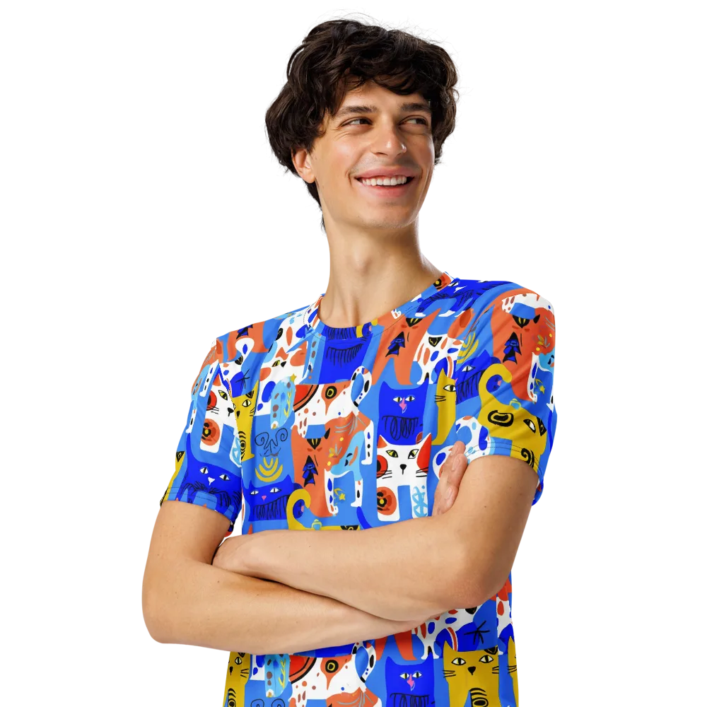 Electric Catwalk on Men's Crew Neck T-Shirt — Left Front