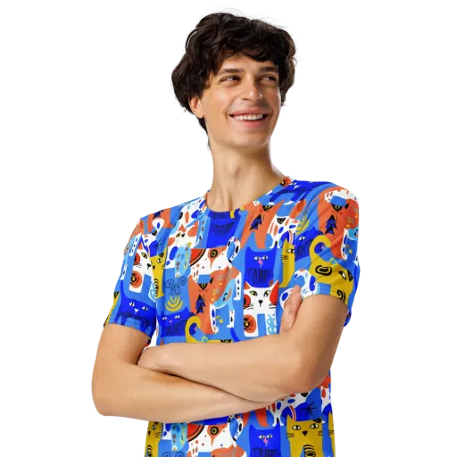 Electric Catwalk on a Men's Crew Neck T-Shirt