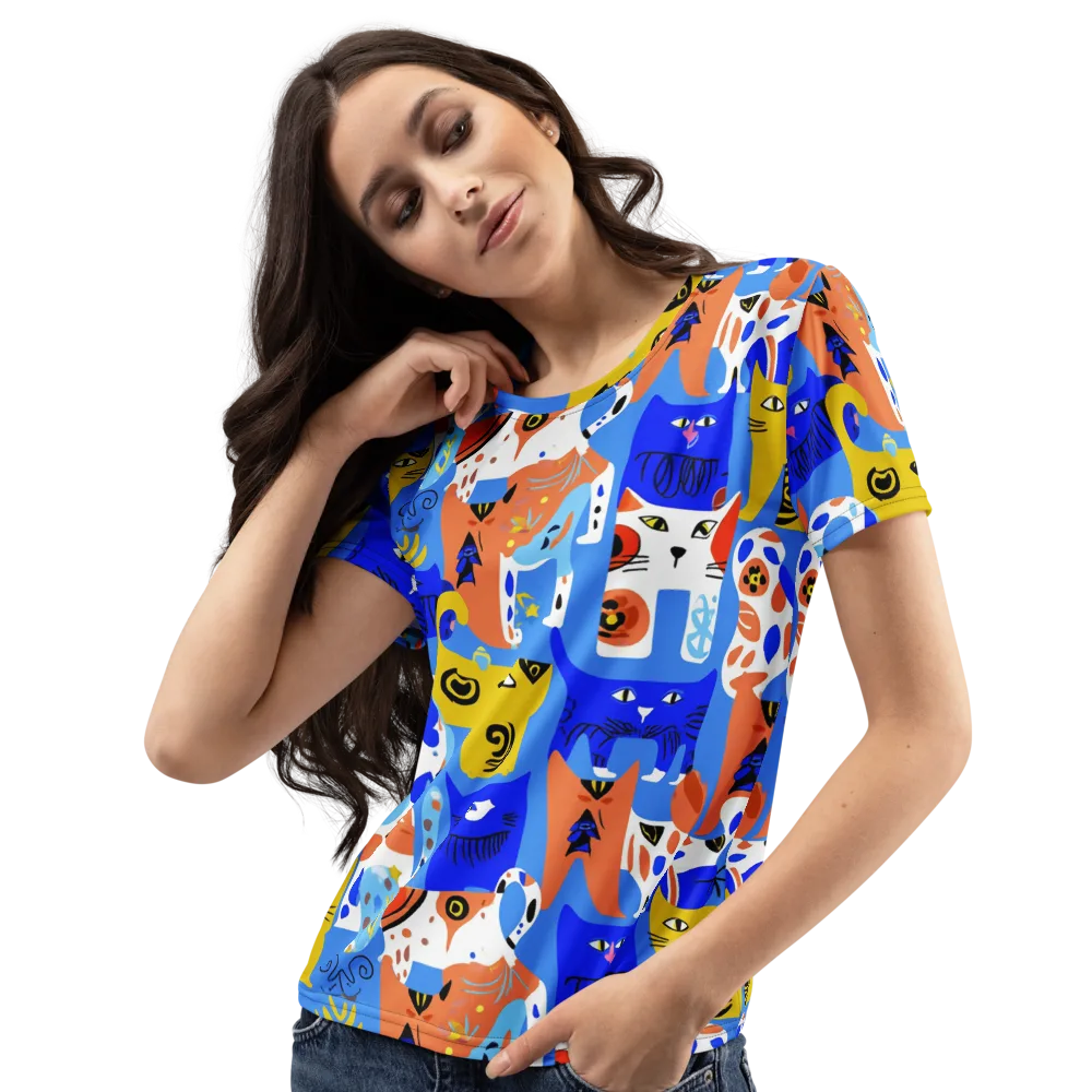 Electric Catwalk on Women's Crew Neck T-Shirt — Left Front