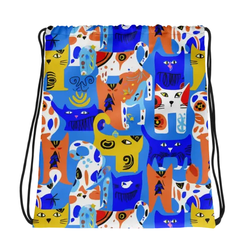 Electric Catwalk on a Drawstring Bag