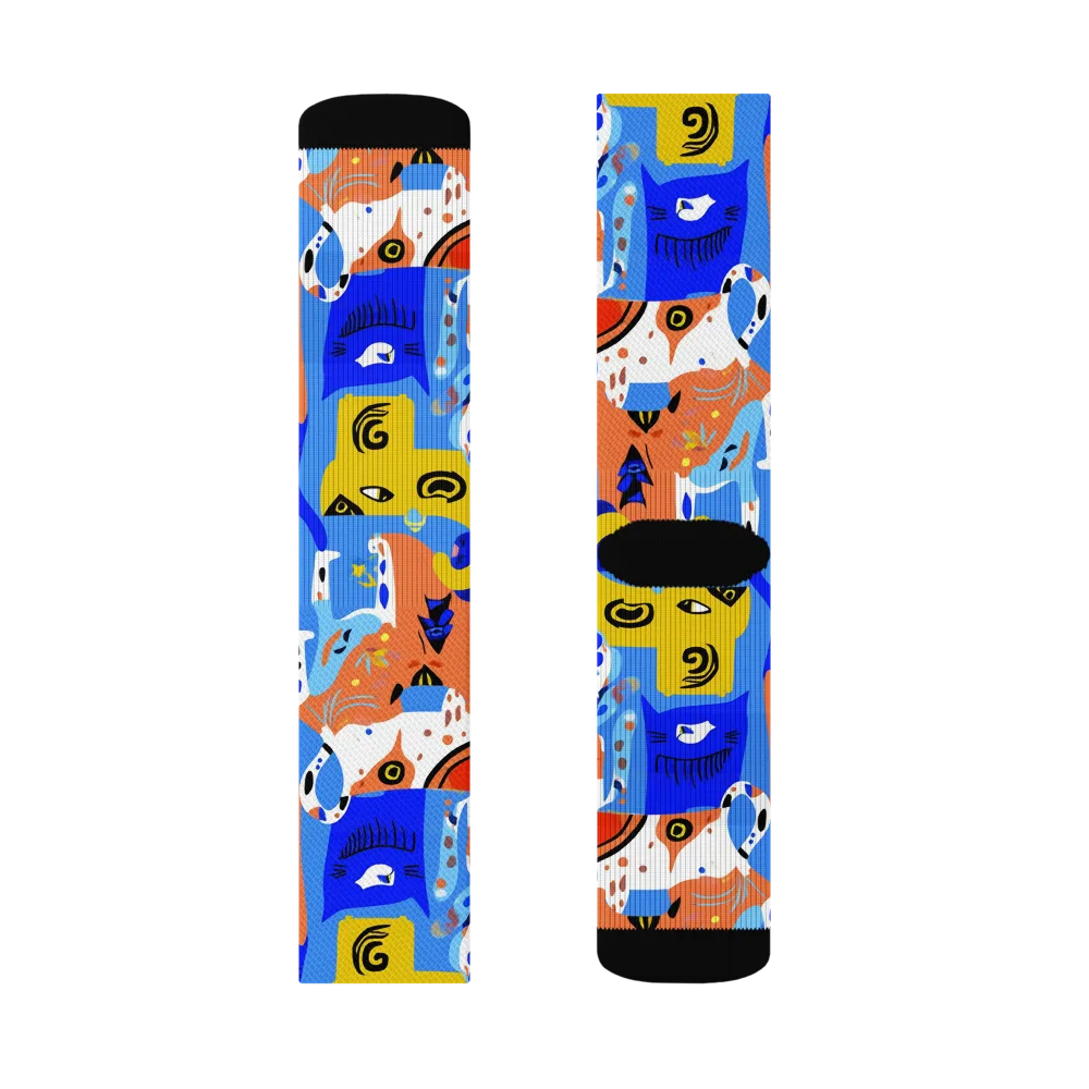 Electric Catwalk on Socks — Left Sock