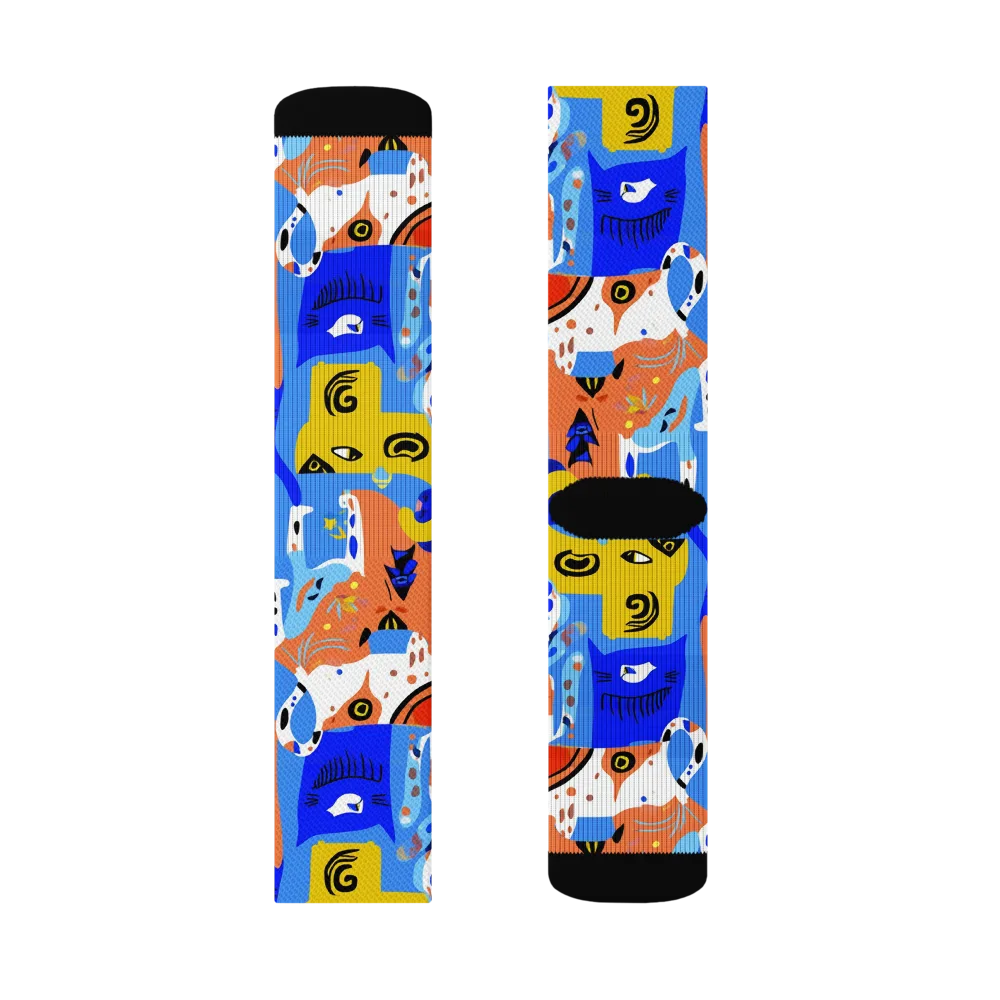 Electric Catwalk on Socks — Right Sock