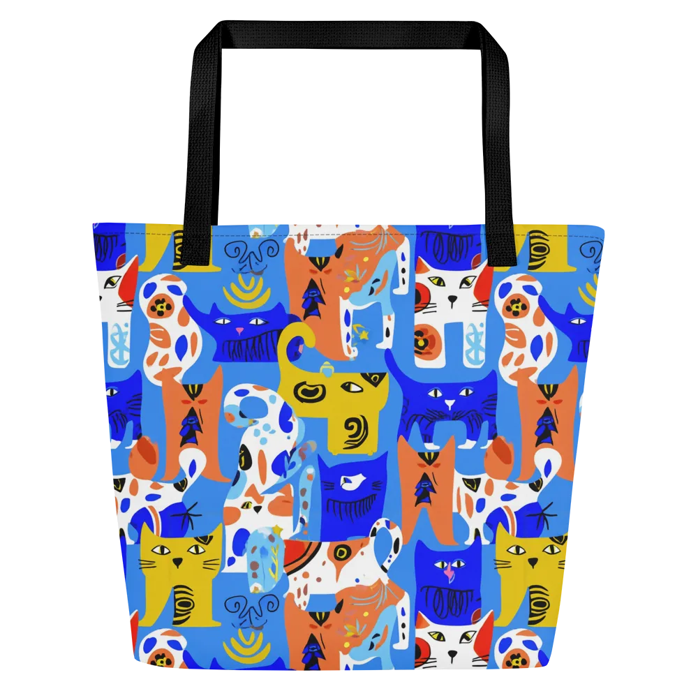 Electric Catwalk on Large Tote Bag W/ Pocket — Front