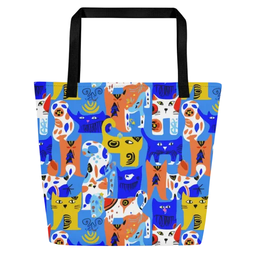 Electric Catwalk on a Large Tote Bag W/ Pocket