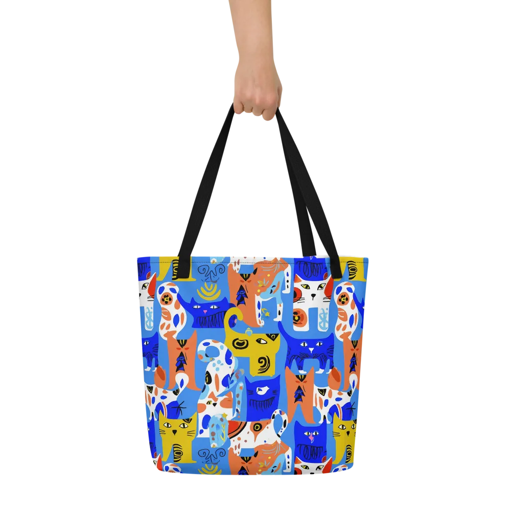 Electric Catwalk on Large Tote Bag W/ Pocket — Front